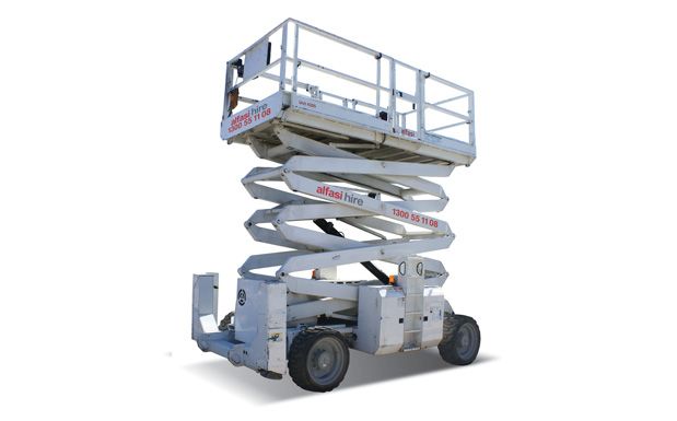 43ft Rough Terrain Scissor Lift Rental | Alfasi Hire Diesel