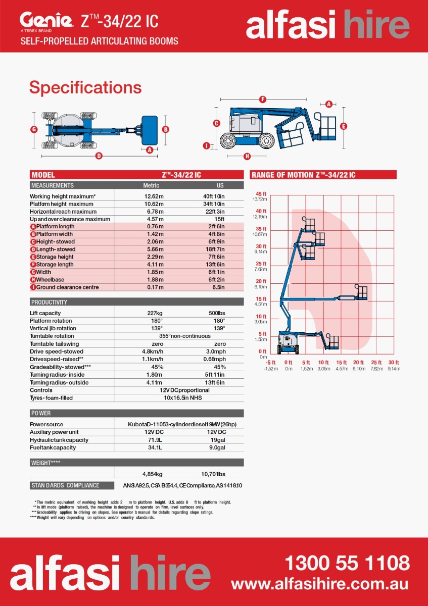 34 Diesel Knuckle Boom Specification