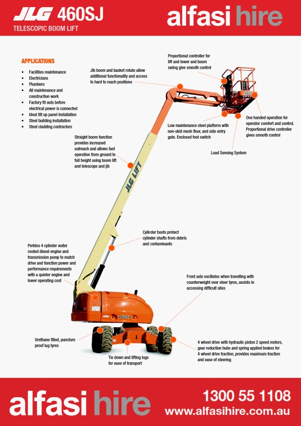 46 Diesel Straight Boom Features