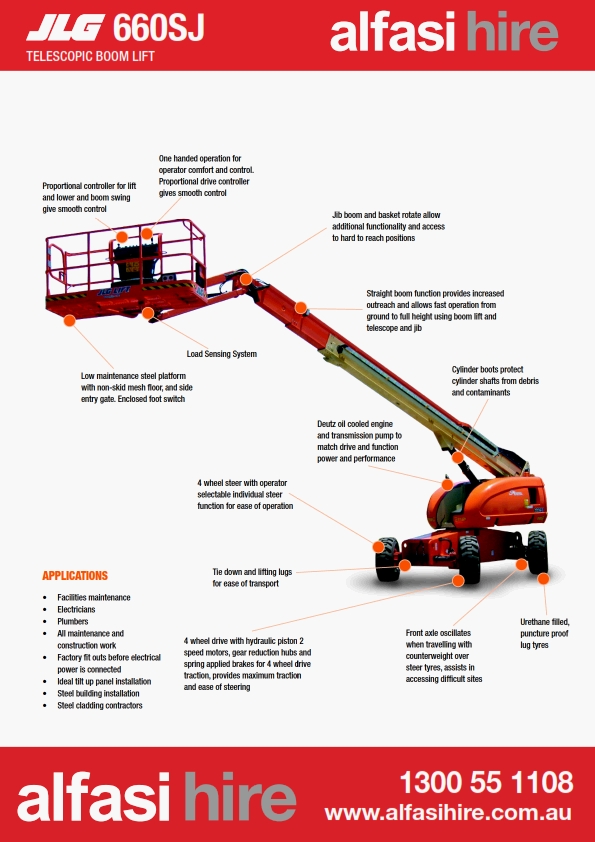 66 Diesel Straight Boom Features