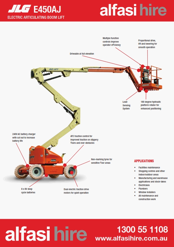 45 Electric Knuckle Boom Features