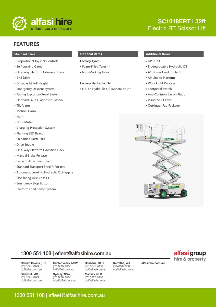 32FT Electric RT Scissor Lift