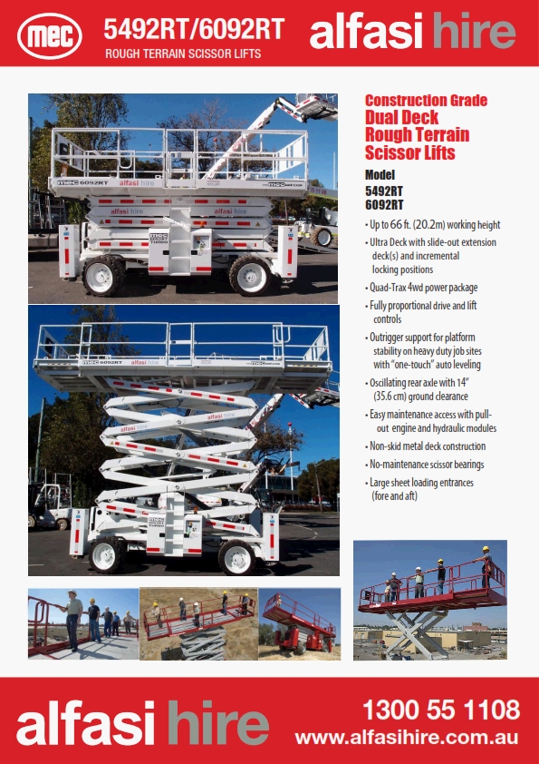 60 Diesel Rough Terrain Scissor Lift Specification