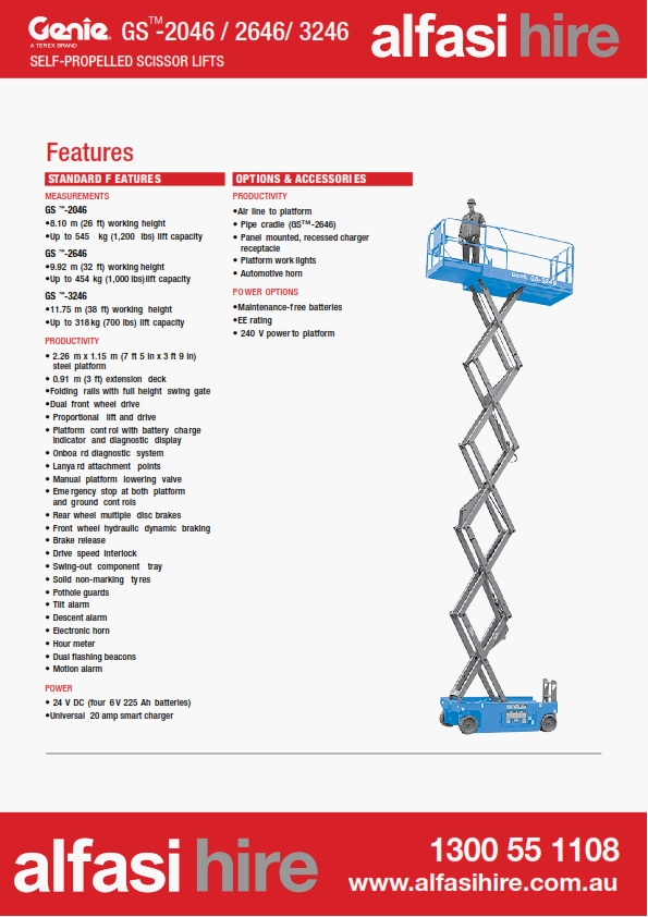 20 Electric Sissor Lift Features