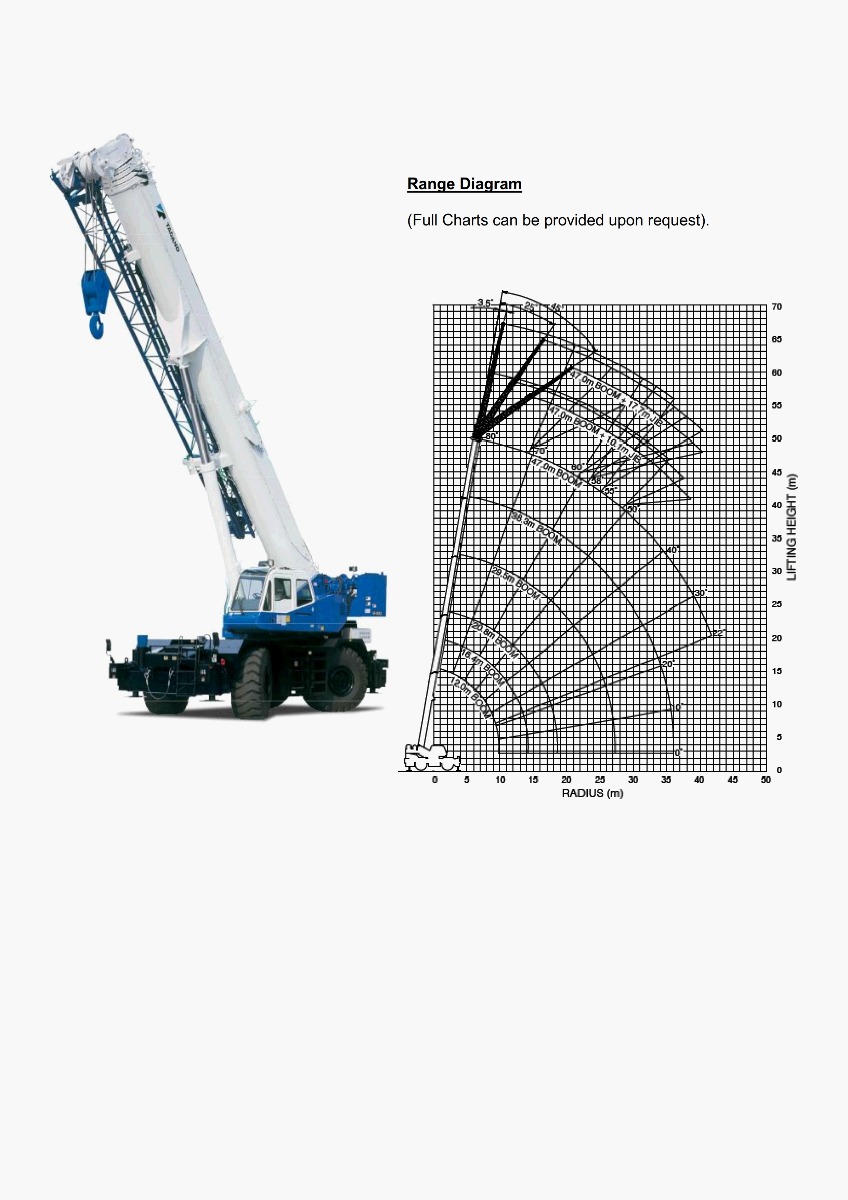 80T Rough Terrain Crane Specifications 300