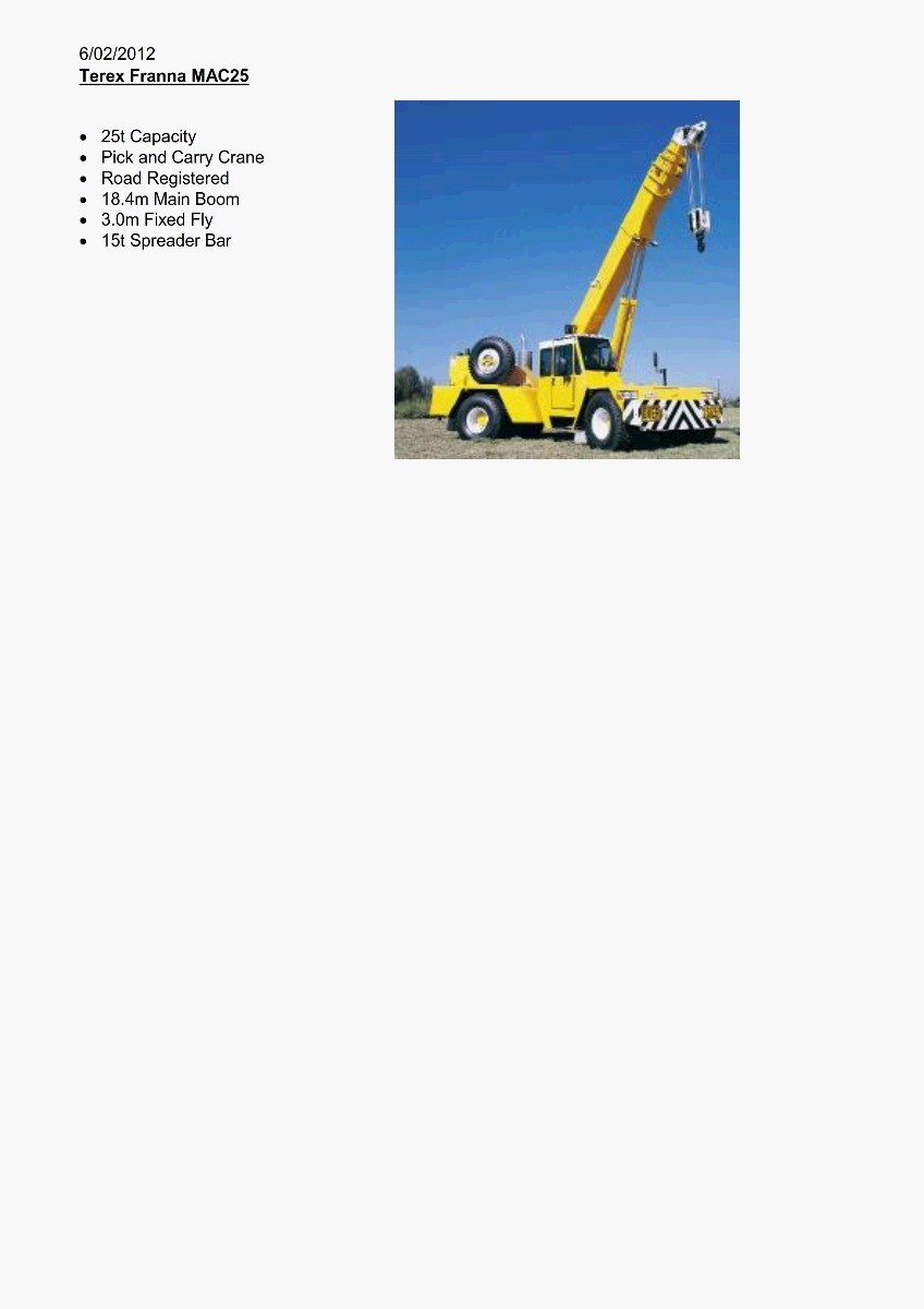 Franna 25T MOB Artic Crane Features 300