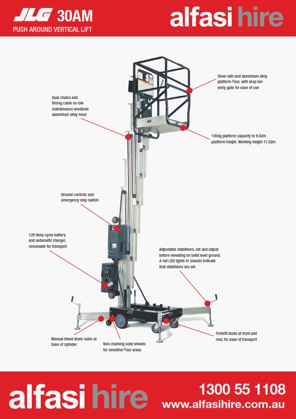 30 Vertical Lift Manual Features